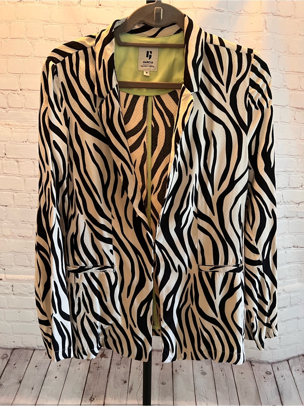 ❤️ GARCIA Zebra Print Blazer JACKET